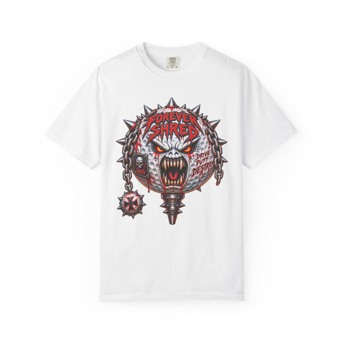 Golf Madness – Heavy Metal Golf Ball T-Shirt 🤘