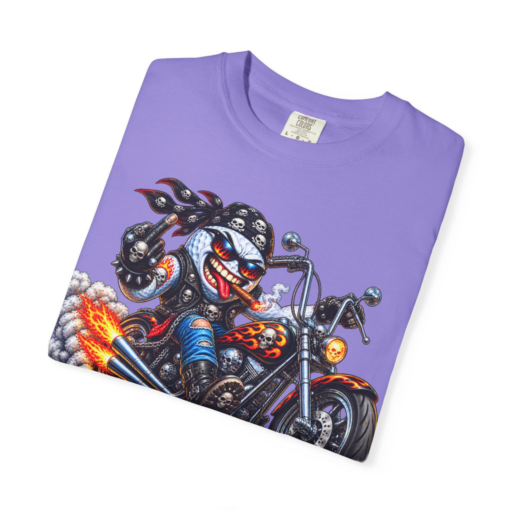 Golf Madness – Biker Golf Ball T-Shirt 🏍️