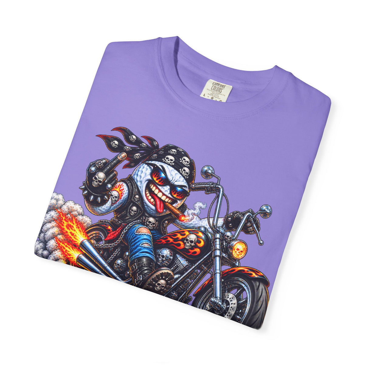Golf Madness – Biker Golf Ball T-Shirt 🏍️